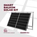 Balkonkraftwerk mit 1x410W Solarmodule der Marke Sunova Solar SS-410-54MDH, 800W Wechselrichter APsystems EZ1-M, 5m Schukokabel, 2 x 2m DC Kabel, ohne Halterung