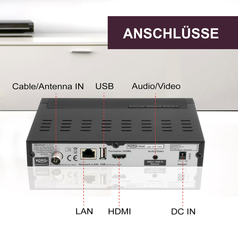 XORO Hybrid Receiver Für Digitales Antennen- HEVC DVB-T/T2 Und Kabelfernsehen 3 61b74865b00cc XORO Hybrid Receiver Für Digitales Antennen- HEVC DVB-T/T2 Und Kabelfernsehen 3 61b74865b00cc