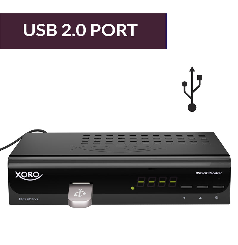 XORO HRS 2610: Kompakter HD-Satellitenreceiver für gestochen scharfes Fernsehen und eine breite