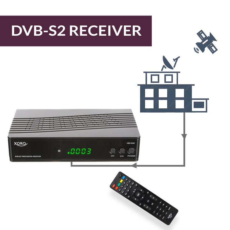 XORO HRS 9194 HD: Hochwertiger HD-Satellitenreceiver für gestochen scharfes Fernsehen und eine große Auswahl an Unterhaltungsoptionen - Erleben Sie Satelliten-TV in bester Qualität!