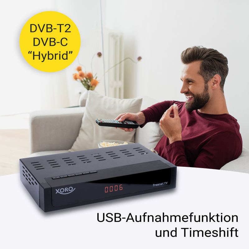 Telecomando IR Per Decoder XORO HRT 8770, HRM 7670, HRT 8730 – Compatibile DVB-T2 HD E HEVC H.265, Nessuna Programmazione