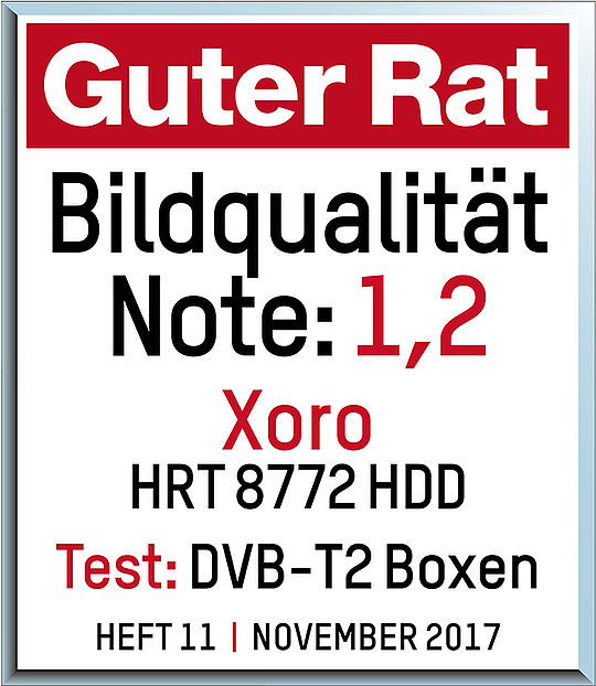 XORO HRT 8772 HDD: Leistungsstarker HD-DVB-T2-Receiver mit optionaler Festplatte für gestochen scharfes terrestrisches Fernsehen und bequeme Aufnahmemöglichkeiten - Das ultimative TV-Erlebnis!